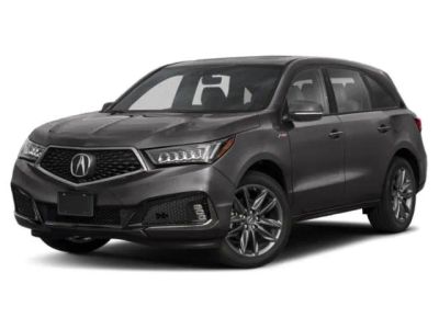 2019 Acura MDX w/Technology/A-Spec Pkg in White — front three-quarter view