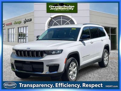 2023 Jeep Grand Cherokee L Limited 4x4 in Bright White Clearcoat — front three-quarter view
