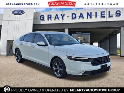 2023 Honda Accord EX in Platinum White Pearl — front three-quarter view