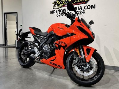 2026 Suzuki GSX-8R in GLASS BLAZE ORANGE — front three-quarter view
