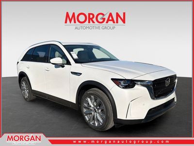 2026 Mazda CX-90 PHEV Preferred in White — front three-quarter view
