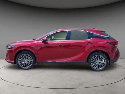 2024 Lexus RX 350 Luxury in Matador Red Mica — front three-quarter view