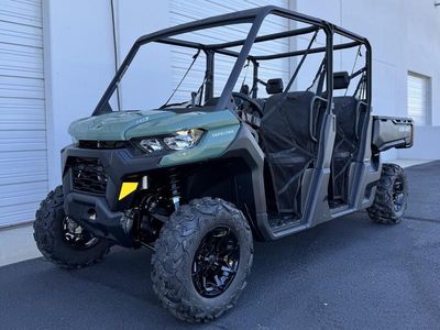 2025 Can-Am Defender MAX DPS HD7 Compass Green in COMPASS GREEN — front three-quarter view