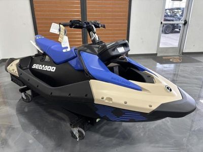 2025 Sea-Doo Spark Trixx for 3 Rotax 900 ACE - 90 iBR and Audio in SAND — front three-quarter view