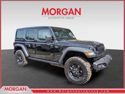 2026 Jeep Wrangler Willys in Black — front three-quarter view