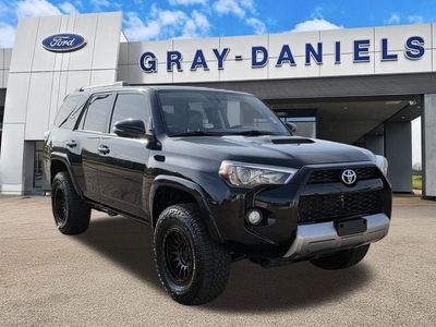 2018 Toyota 4Runner TRD Off-Road Premium in Midnight Black Metallic — front three-quarter view