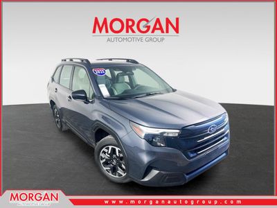 2025 Subaru Forester Base in Gray — front three-quarter view