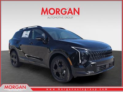 2026 Kia Sportage X-Line in Ebony Black — front three-quarter view