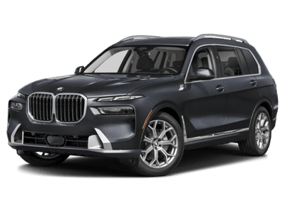 2026 BMW X7 xDrive40i in Black Sapphire Metallic — front three-quarter view