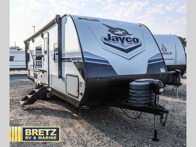 2024 Jayco Jay Feather — front three-quarter view