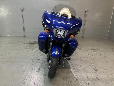2025 Indian Motorcycle Roadmaster PowerPlus Limited Spirit Blue Metallic in BLUE — front three-quarter view