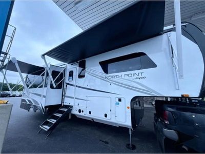 2026 Jayco North Point — rear three-quarter view