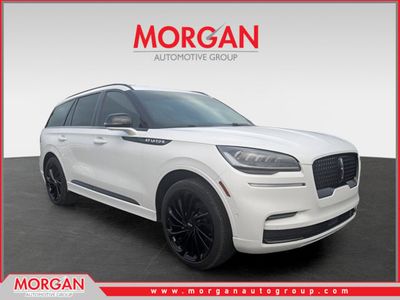 2024 Lincoln Aviator Reserve in White — front three-quarter view