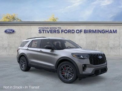 2026 Ford Explorer ST in Carbonized Gray Metallic — front three-quarter view