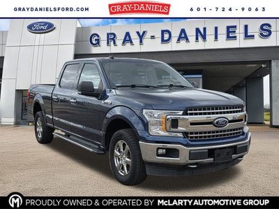 2020 Ford F-150 XLT in Blue Jeans Metallic — front three-quarter view