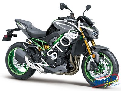2025 Kawasaki Z900 SE ABS NA in Metallic Matte Graphite Gray / Ebony / Metallic Graphite Gray — front three-quarter view