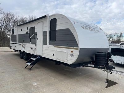 2026 Forest River RV Wildwood X-Lite — front three-quarter view