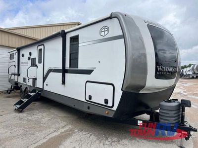 2025 Forest River RV Wildwood Heritage Glen — front three-quarter view