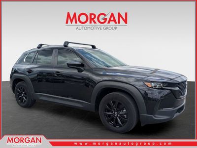 2025 Mazda CX-50 2.5 S Premium Package in Jet Black Mica — front three-quarter view