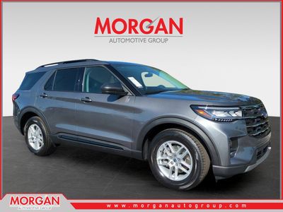 2026 Ford Explorer Active in Gray — front three-quarter view