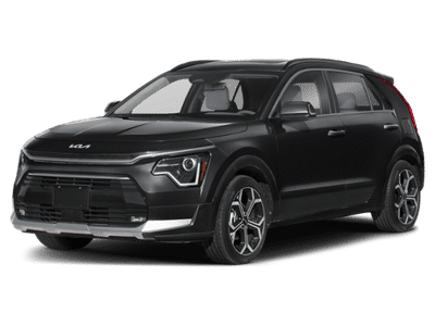 2025 Kia Niro EX Touring in Black — front three-quarter view