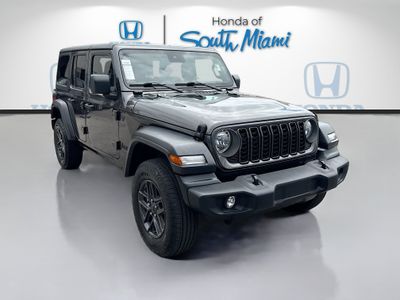 2024 Jeep Wrangler Sport S in Granite Crystal Metallic Clearcoat — front three-quarter view