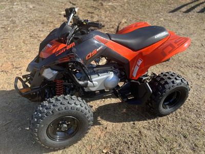 2026 Can-Am DS 250 — rear three-quarter view