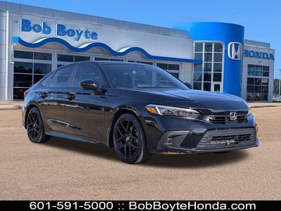 2024 Honda Civic Sport in Crystal Black — front three-quarter view