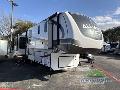 2023 Alliance RV Paradigm — front three-quarter view