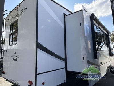 2023 Alliance RV Paradigm — rear three-quarter view