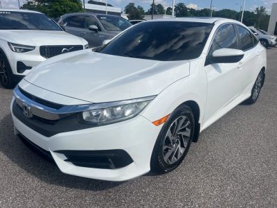2017 Honda Civic EX in White — front three-quarter view