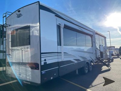 2025 Jayco North Point — rear three-quarter view