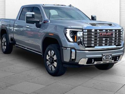 2025 GMC Sierra 2500 HD Denali in Sterling Metallic — front three-quarter view