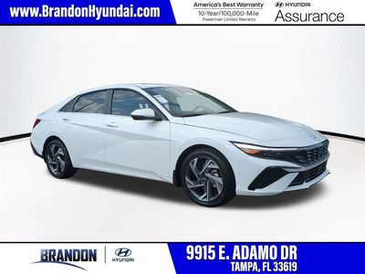 2026 Hyundai ELANTRA Limited in White — front three-quarter view