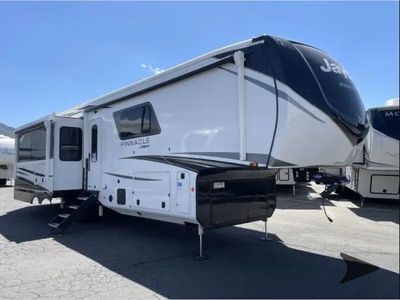 2026 Jayco Pinnacle — rear three-quarter view