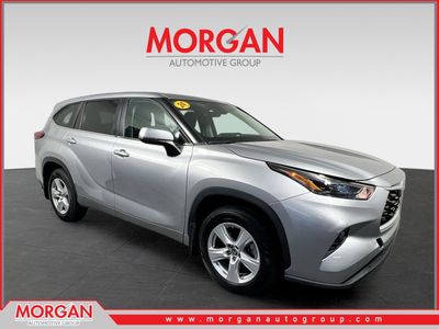 2024 Toyota Highlander LE in Celestial Silver Metallic — front three-quarter view