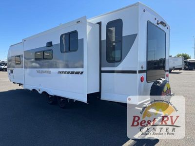 2026 Forest River RV Wildwood — rear three-quarter view