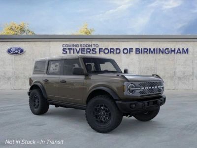 2026 Ford Bronco Badlands in Marsh Gray — front three-quarter view
