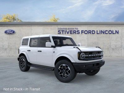 2026 Ford Bronco Outer Banks in Oxford White — front three-quarter view