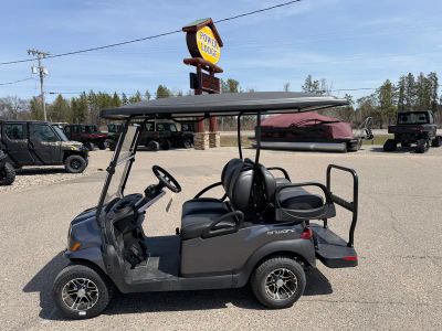 2027 Club Car Onward 4 Passenger Standard Gas NA in Midnight Silver — front three-quarter view