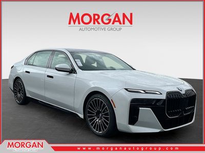 2026 BMW 7 Series 750e xDrive in White — front three-quarter view