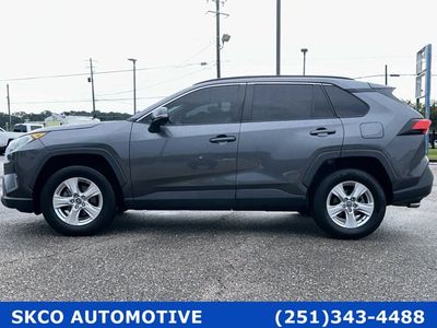 2021 Toyota RAV4 in GRAY — front three-quarter view