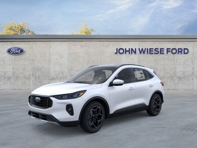 2026 Ford Escape PLATINUM AWD in Star White Metallic Tri-Coat — front three-quarter view