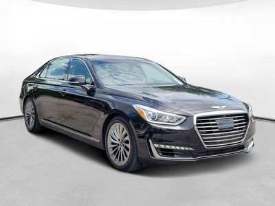 2019 Genesis G90 — rear three-quarter view