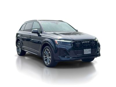 2025 Audi Q7 Premium Plus 45 TFSI quattro in Blue — front three-quarter view