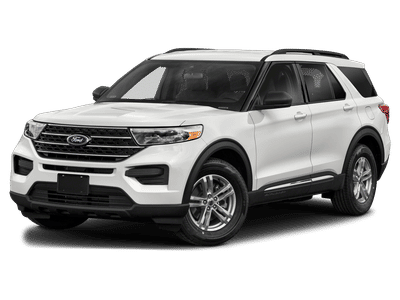 2022 Ford Explorer XLT in Black — front three-quarter view