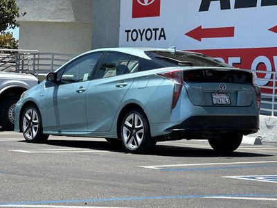 2016 Toyota Prius — rear three-quarter view