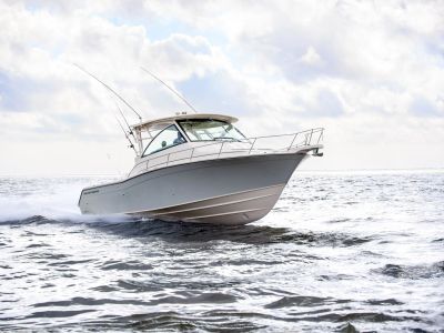 2026 Grady-White Express 370 — front three-quarter view