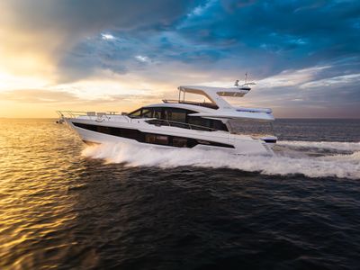 2026 Galeon 680 FLY — front three-quarter view
