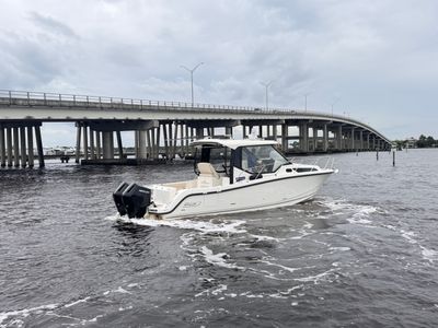 2026 Boston Whaler 325 Conquest — front three-quarter view